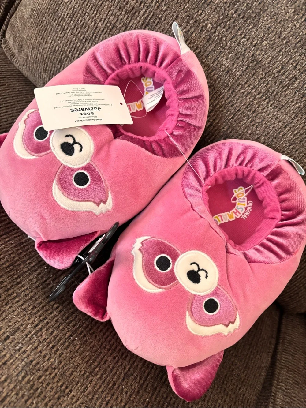 Squishmallows Plush Pink Animal Slippers